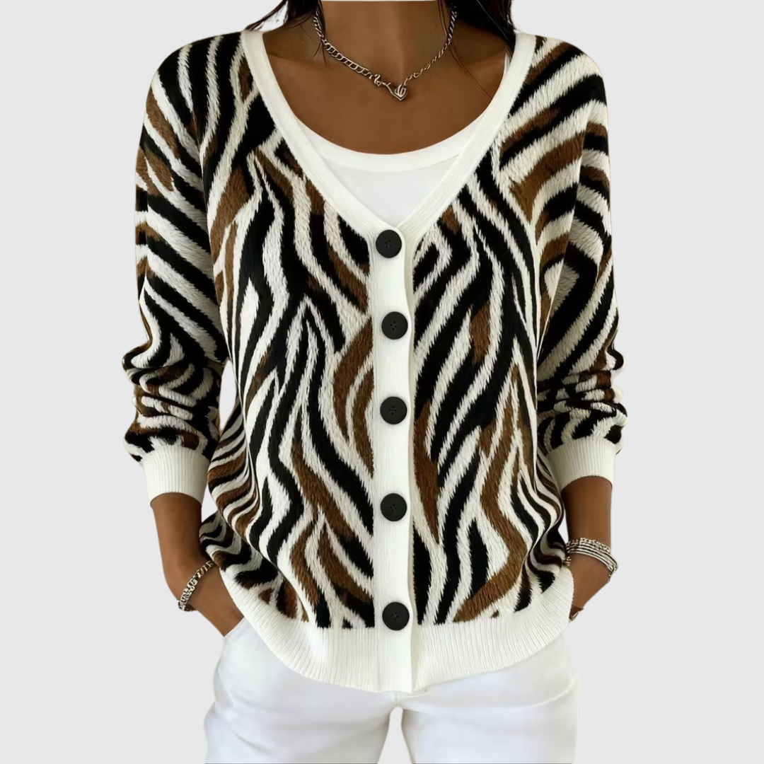 Monique | Strikket cardigan med knapper
