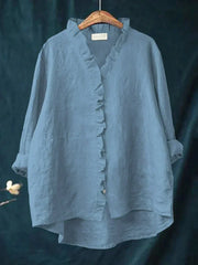 Lily | Let bluse med flæser