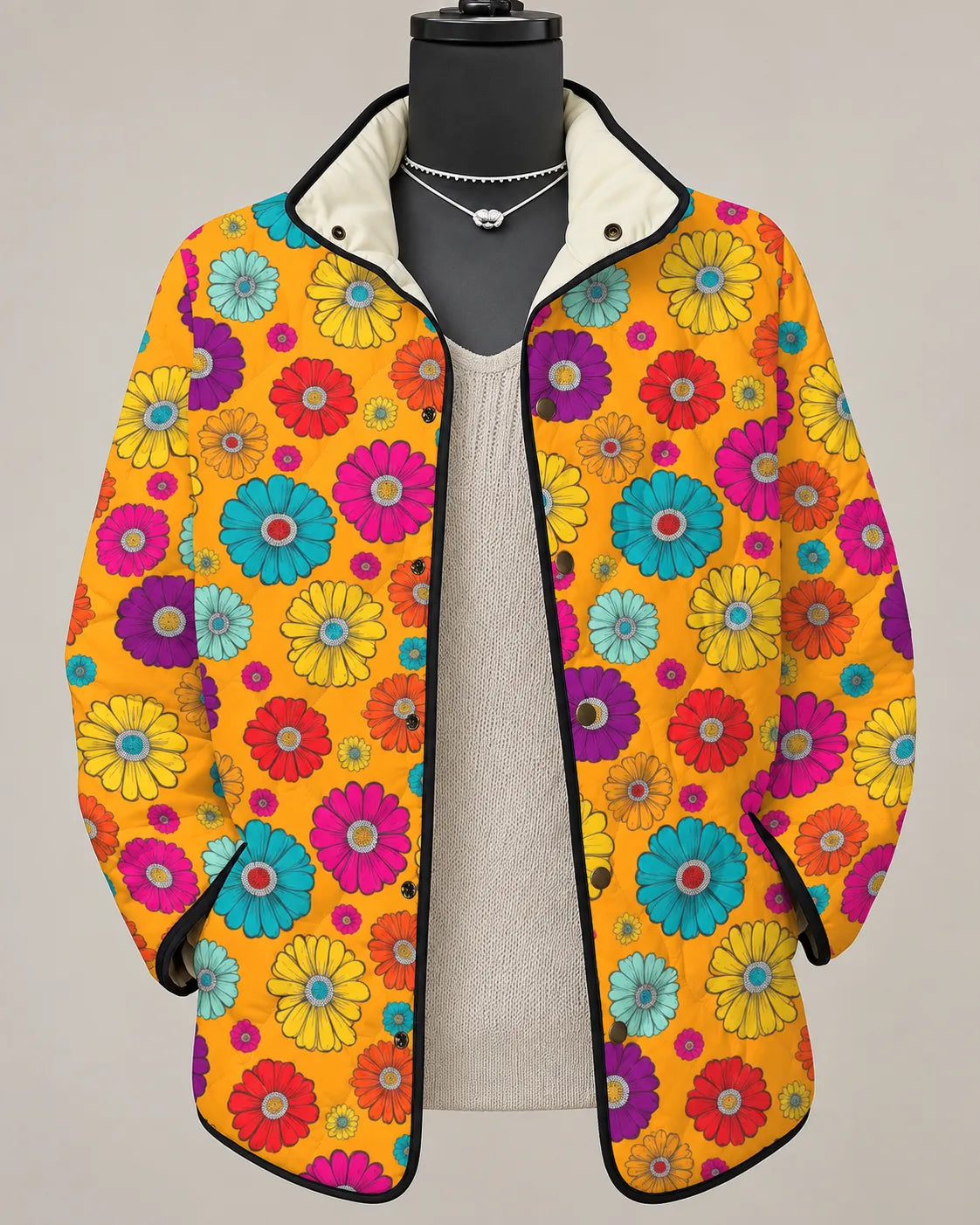 Marigold | Glad jakke med blomsterprint