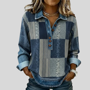 Meridell™ | Colorblock-sweatshirt med print