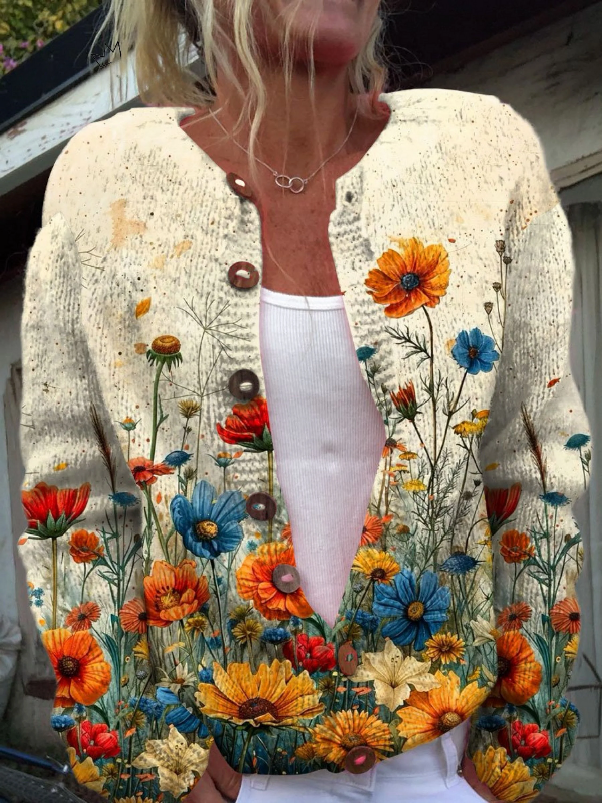 Tansy™ | Vintage cardigan med blomsterprint