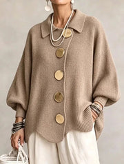 Karina | Oversized cardigan med krave og knapper