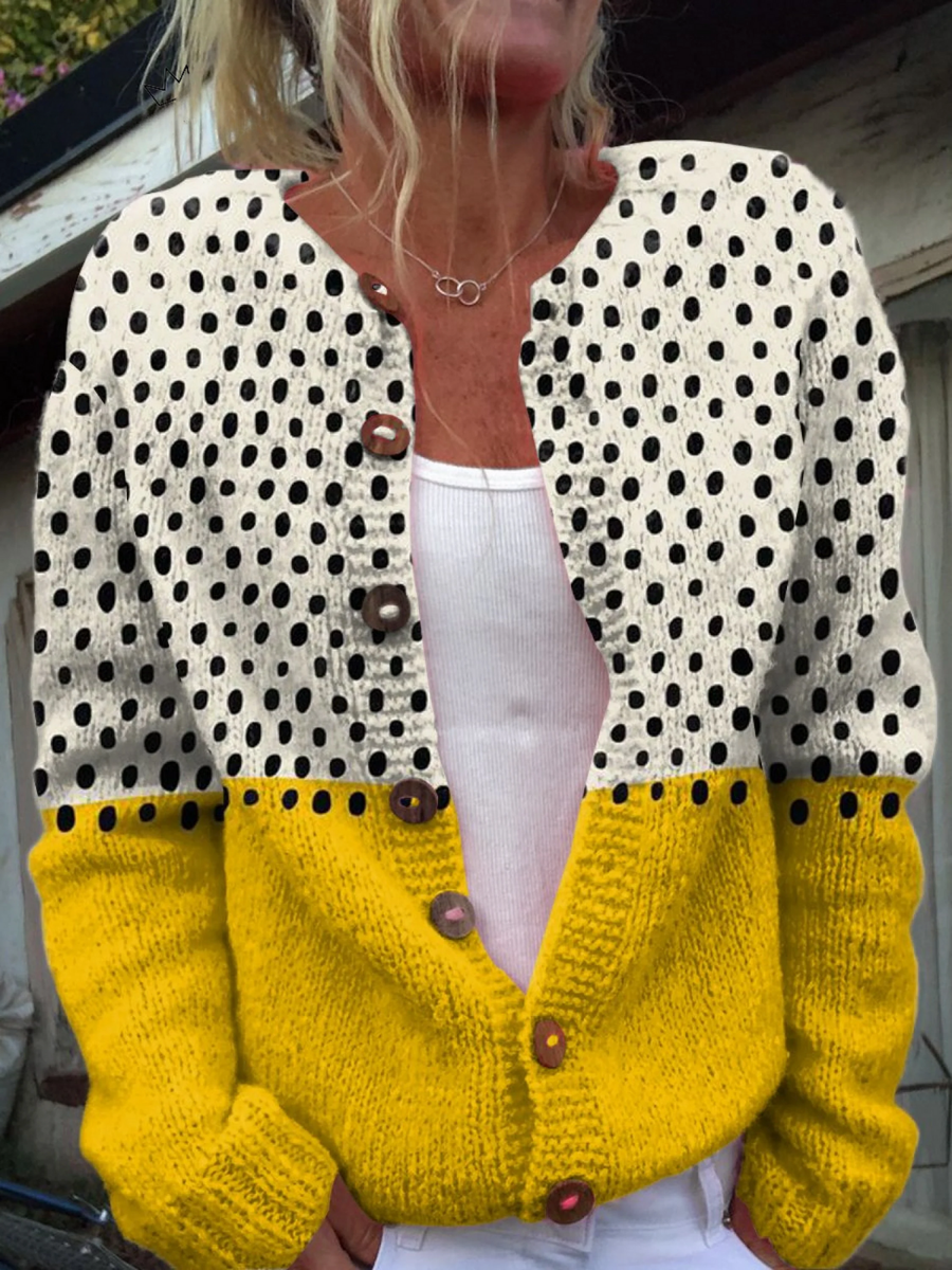 Junella™ | Vintage strikcardigan