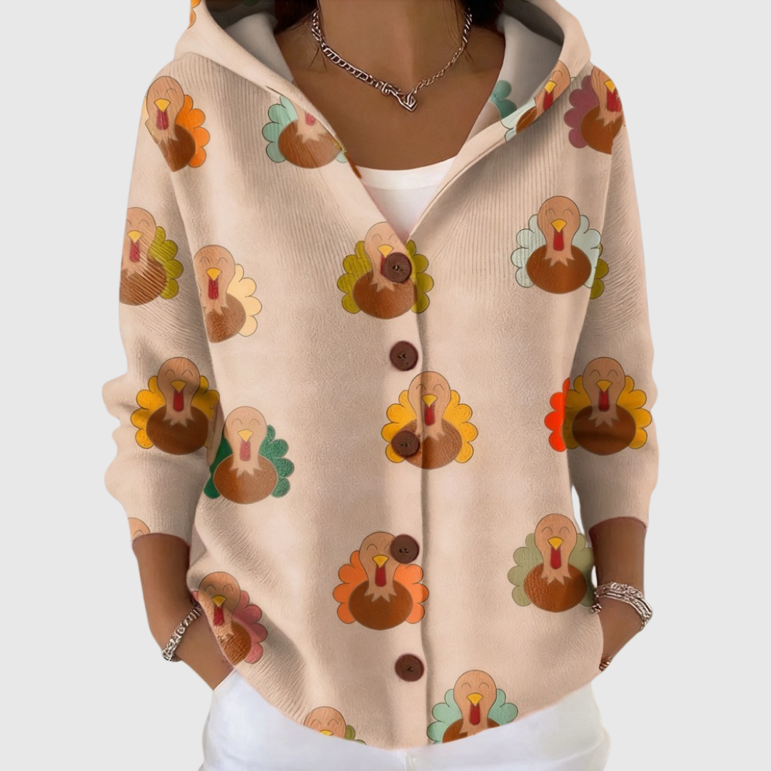 Christine | Strikket cardigan med hætte