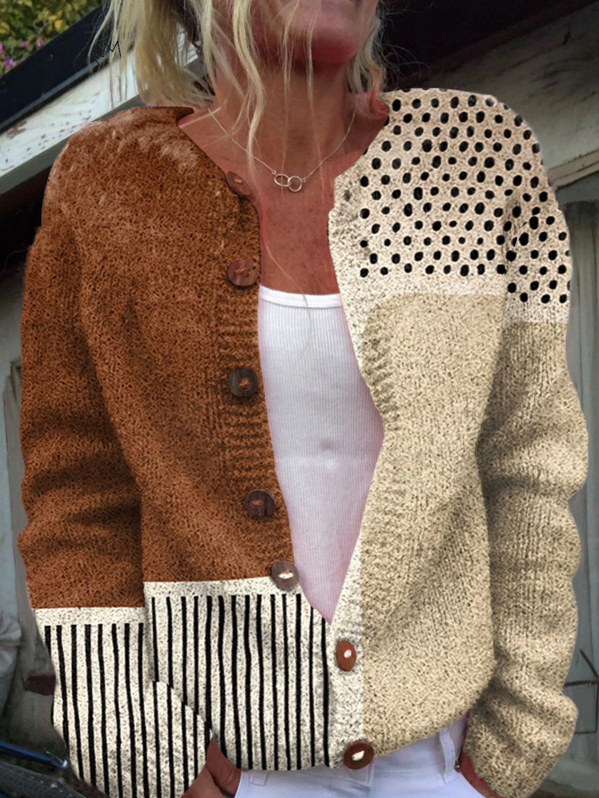 Eloise™ | Vintage strikcardigan