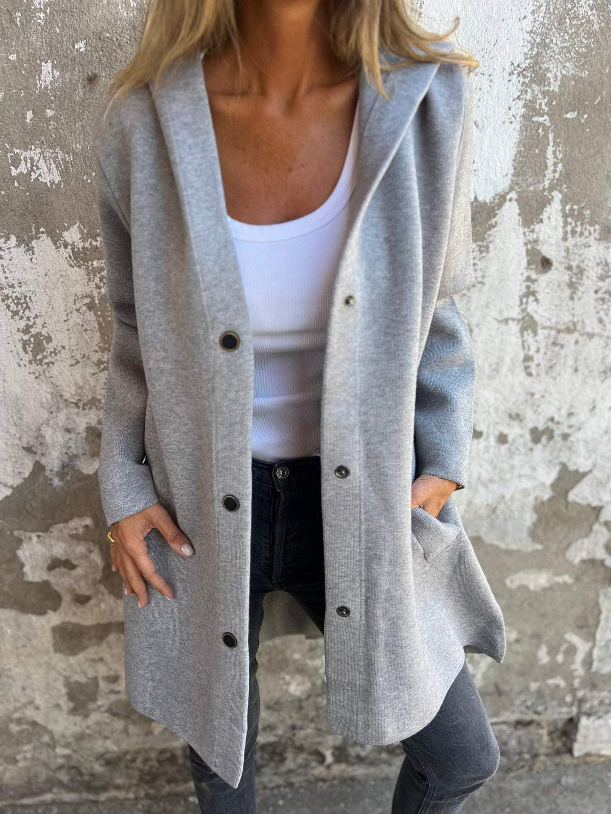 Lykke – Blød cardigan med hætte
