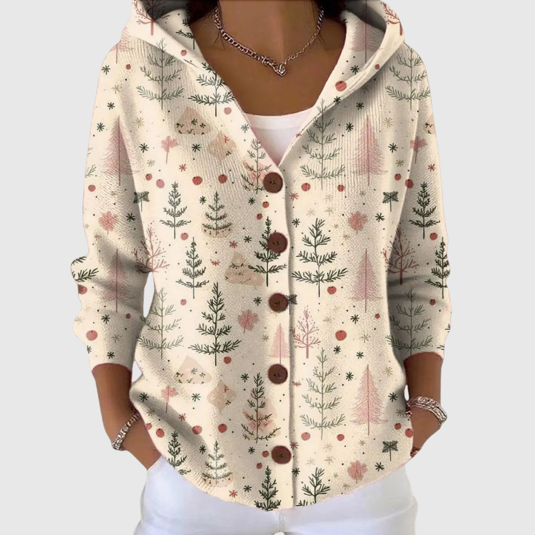 Dominique | Strikket cardigan med hætte