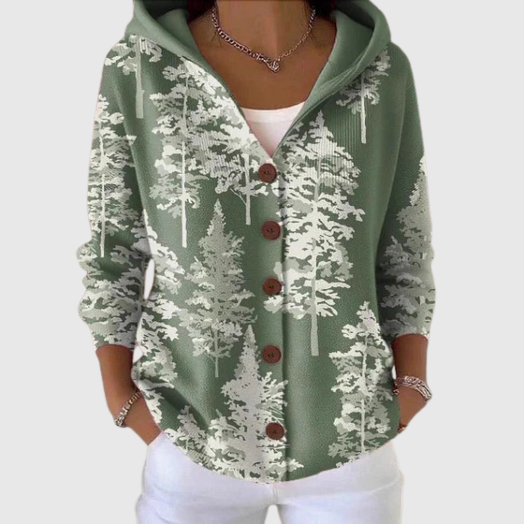 Nathalie | Strikket cardigan med hætte