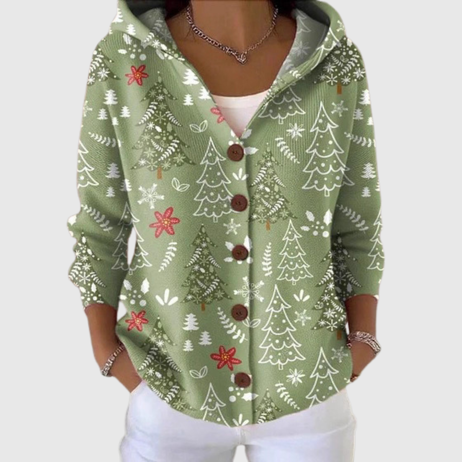 Isabelle | Strikket cardigan med hætte