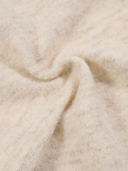 Rosalie™ | Cremefarvet ribstrikket cardigan med knapstropper