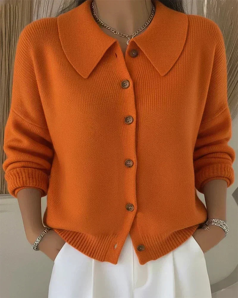 Vega | Cardigan med skjortekrave