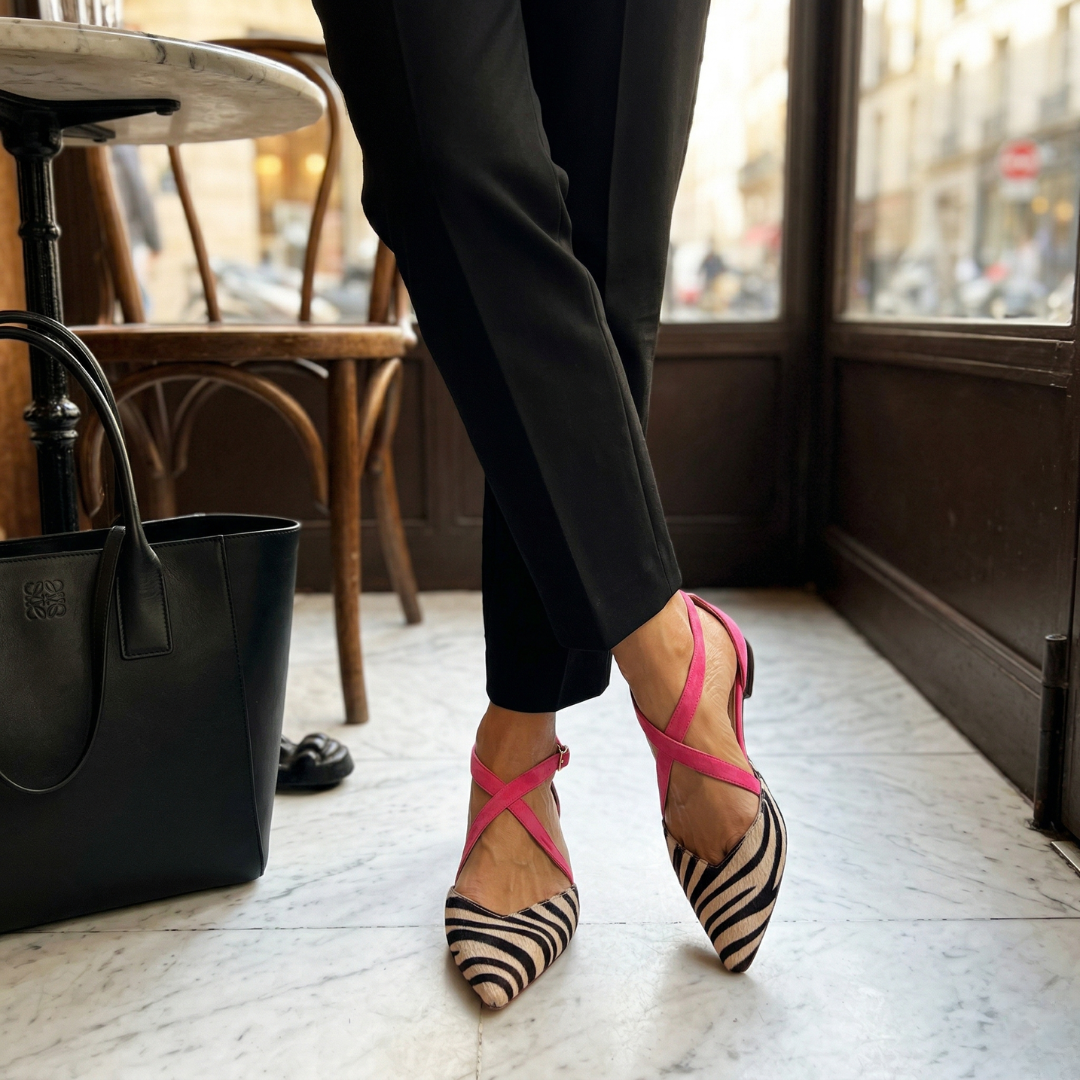 Fernanda | Zebra-ballerinaer med remme