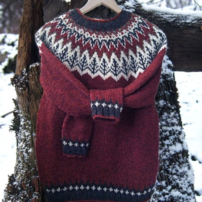 Freja™ | Elegant vintage striksweater