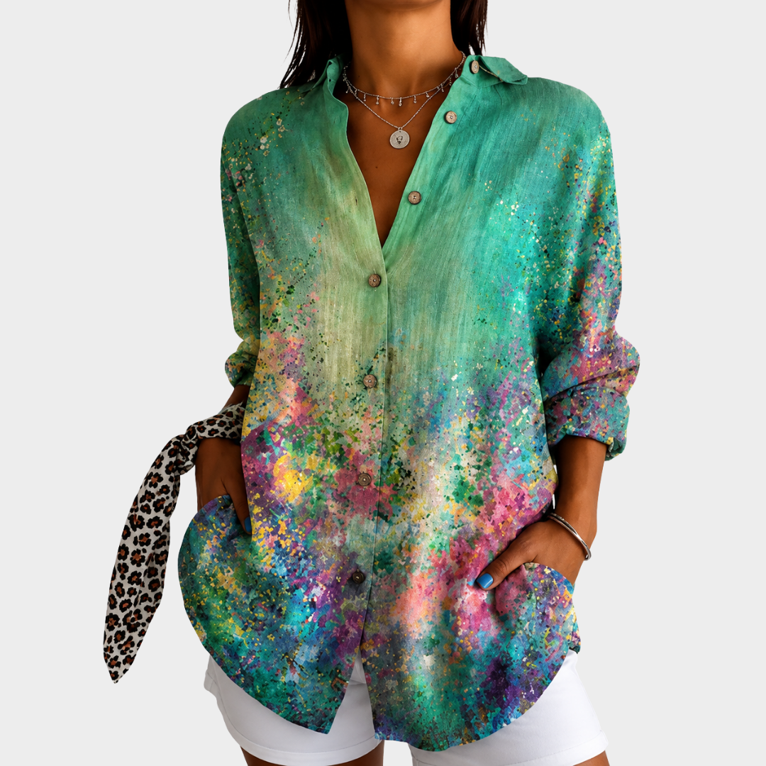 Smaragdeng – Kunstnerisk bluse