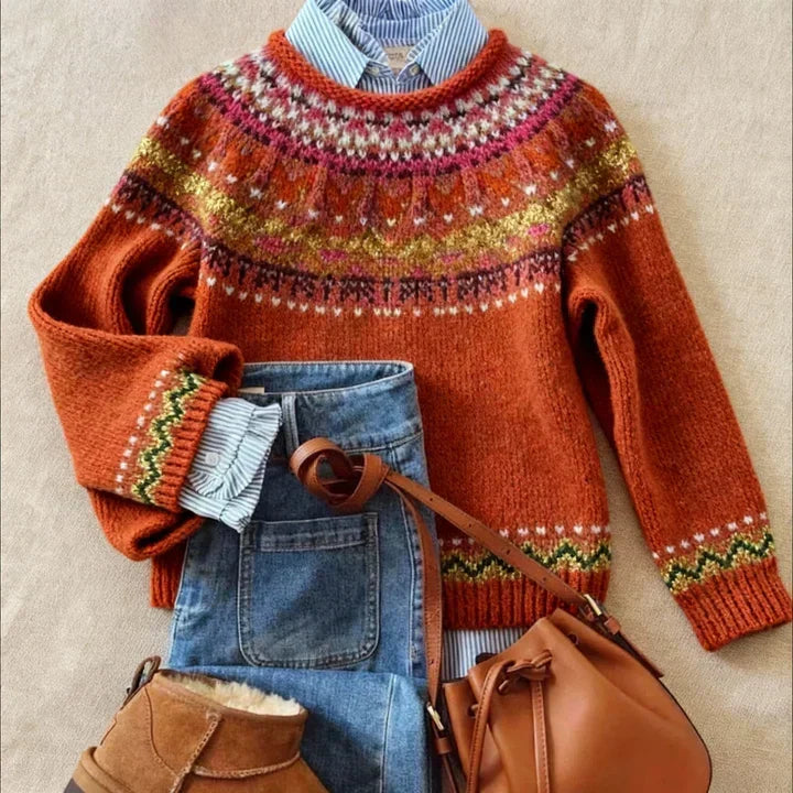 Simona™ | Chic vintage striksweater