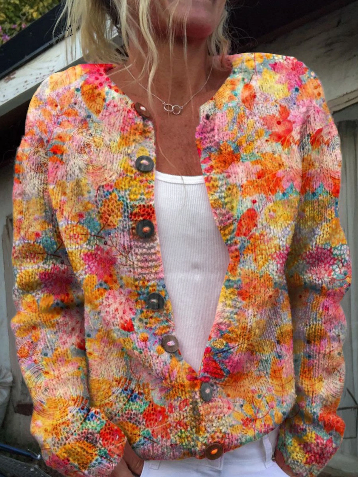 Helena™ | Vintage strikcardigan