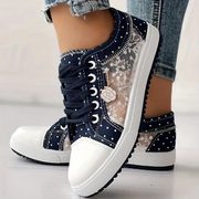 Adelaide | Sneakers med blondedetaljer