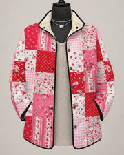 Juliette | Quiltet patchworkjakke med rosenhaveprint