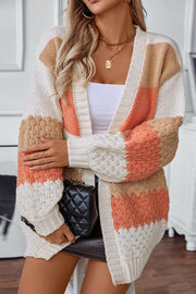 Oversized strikket cardigan – Løs strik med åben front