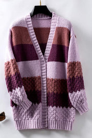 Oversized strikket cardigan – Løs strik med åben front