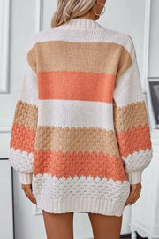 Oversized strikket cardigan – Løs strik med åben front