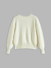 Cardigan med perlekant