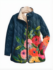 Carter™ | Charmerende vintage quiltet jakke med blomstermønster