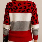 Aurelia - Afslappet sweater med leopardprint