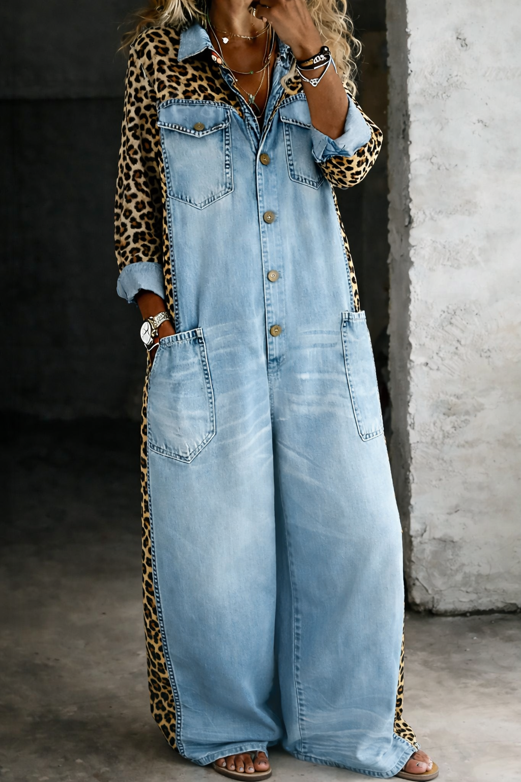 Amanda | Denim-jumpsuit i ét stykke