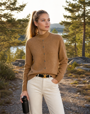 Blød cardigan med knapper