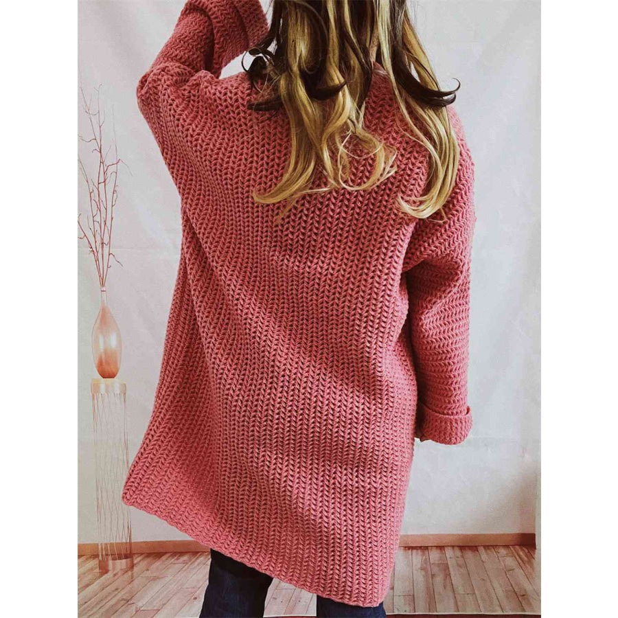 Grovstrikket cardigan – Oversized vinterstrik med åben front