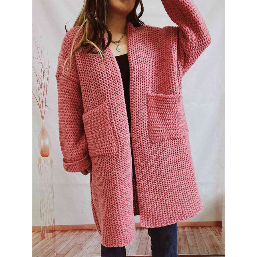 Grovstrikket cardigan – Oversized vinterstrik med åben front