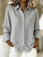Blanche | Afslappet stribet bluse med knapper