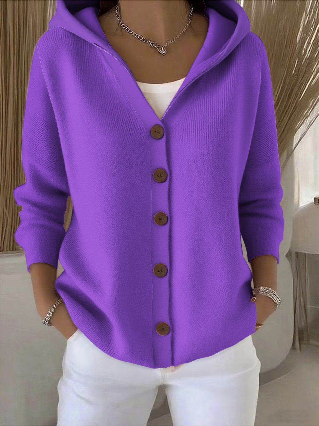 Rosalia | Cardigan med hætte