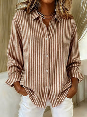 Jimena | Stribet bluse med knapper