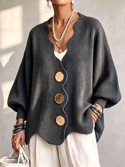 Madison | Løs strikket cardigan med knapper