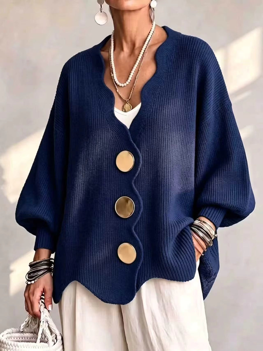 Madison | Løs strikket cardigan med knapper