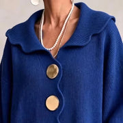 Elara | Ribstrikket cardigan med knapper