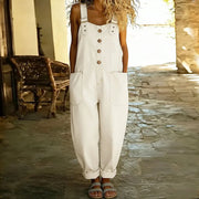 Mae | Vintage denimlook-overalls i blød bomuld med justerbare stropper