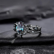 Skumringsvedbend-ring - Blå måne
