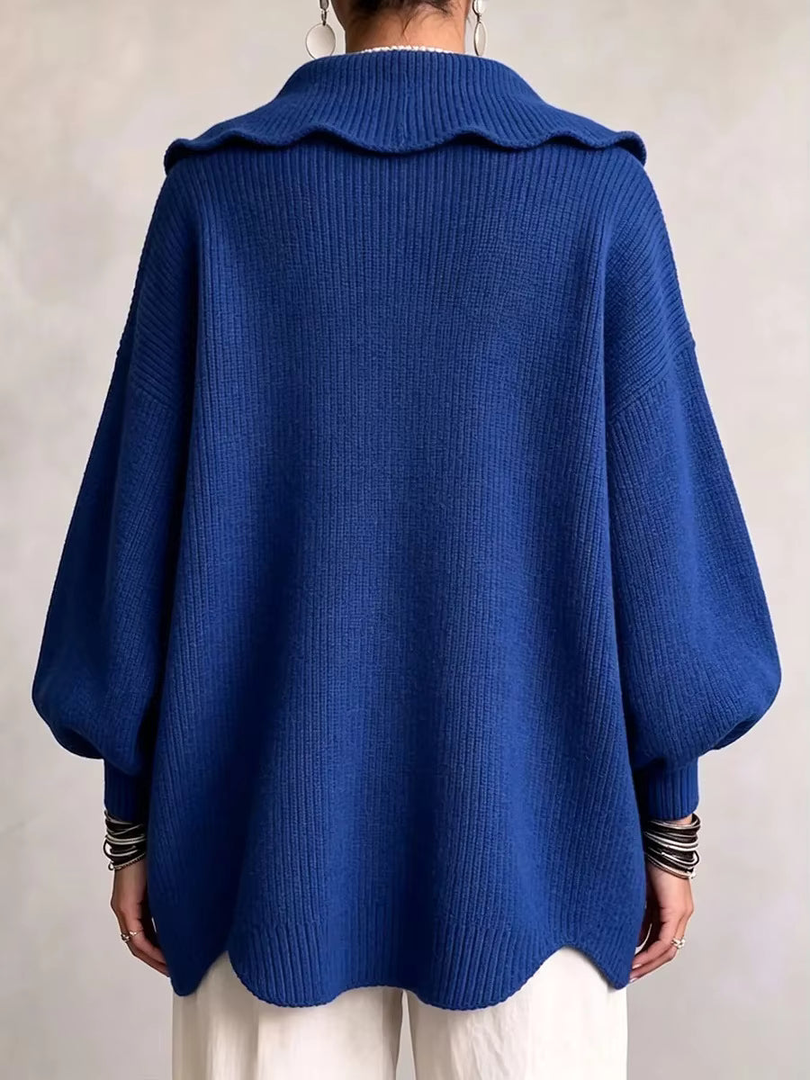 Elara | Ribstrikket cardigan med knapper