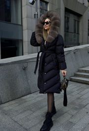 Christina | Elegant casualjakke med kunstpelskrave