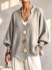 Madison | Løs strikket cardigan med knapper