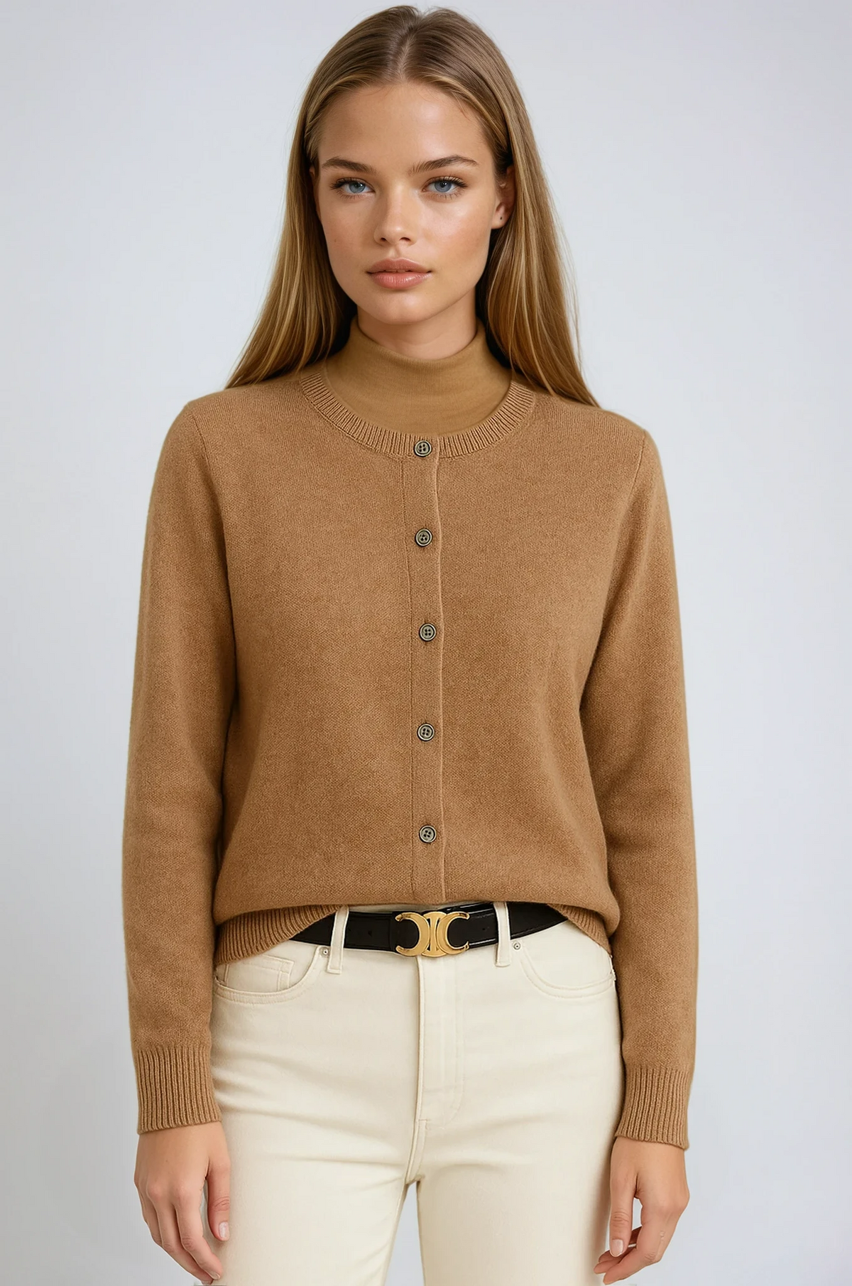 Blød cardigan med knapper