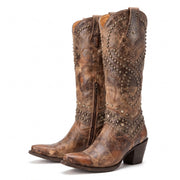 Elena – Kniehohe Stiefel mit Nieten