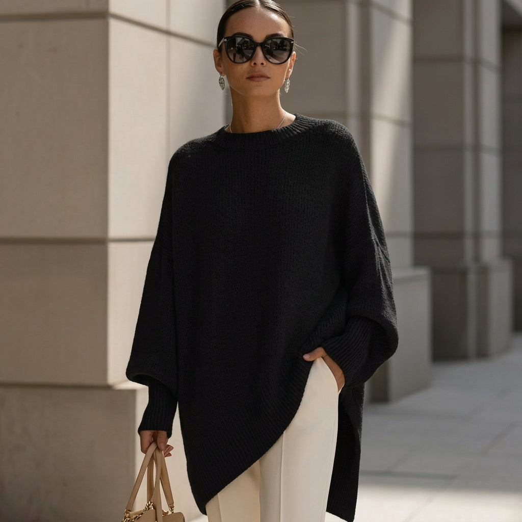 Giorgia | Oversize-striktrøje med rund hals