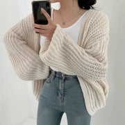 Strikket cardigan med oversized ærmer