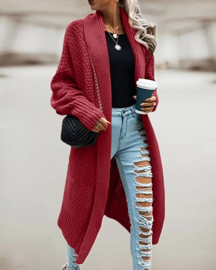 Oversized cardigan til kvinder med hætte