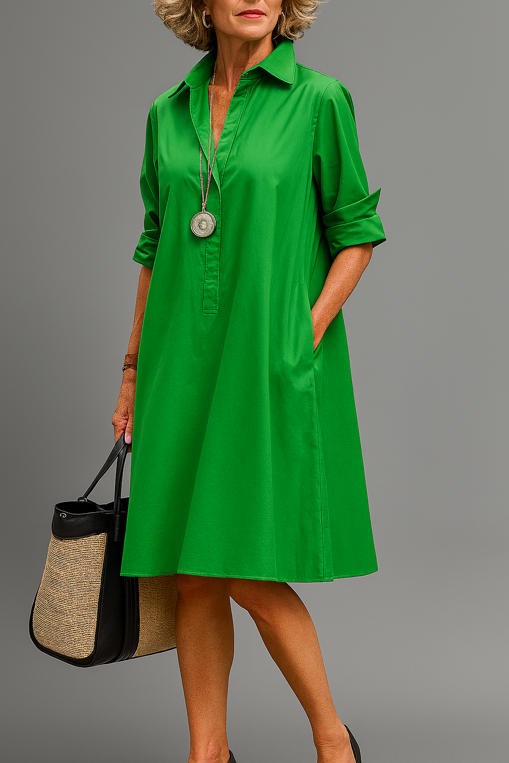 Beah – Elegant midikjole med tidløs charme