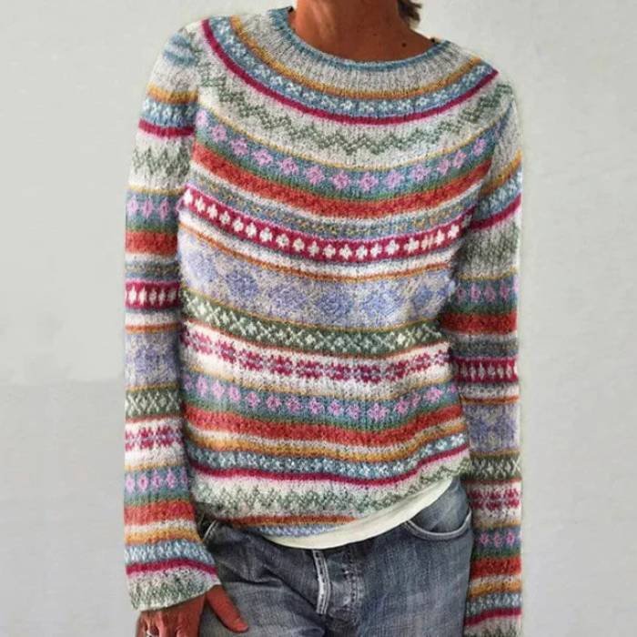 Maja™ | Elegant vintage striksweater